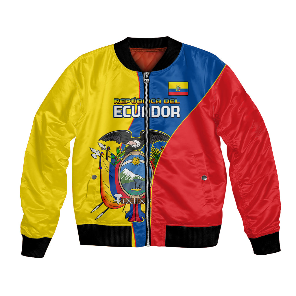 Ecuador Bomber Jacket Ecuadorian Independence Day 10 August Proud - Wonder Print Shop