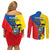 Ecuador Couples Matching Off Shoulder Short Dress and Long Sleeve Button Shirts Ecuadorian Independence Day 10 August Proud - Wonder Print Shop