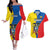 Custom Ecuador Couples Matching Off The Shoulder Long Sleeve Dress and Hawaiian Shirt Ecuadorian Independence Day 10 August Proud - Wonder Print Shop