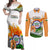 India Couples Matching Off Shoulder Maxi Dress and Long Sleeve Button Shirts Swatantra Diwas Happy Indian Independence Day - Wonder Print Shop