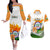 India Couples Matching Off The Shoulder Long Sleeve Dress and Hawaiian Shirt Swatantra Diwas Happy Indian Independence Day - Wonder Print Shop