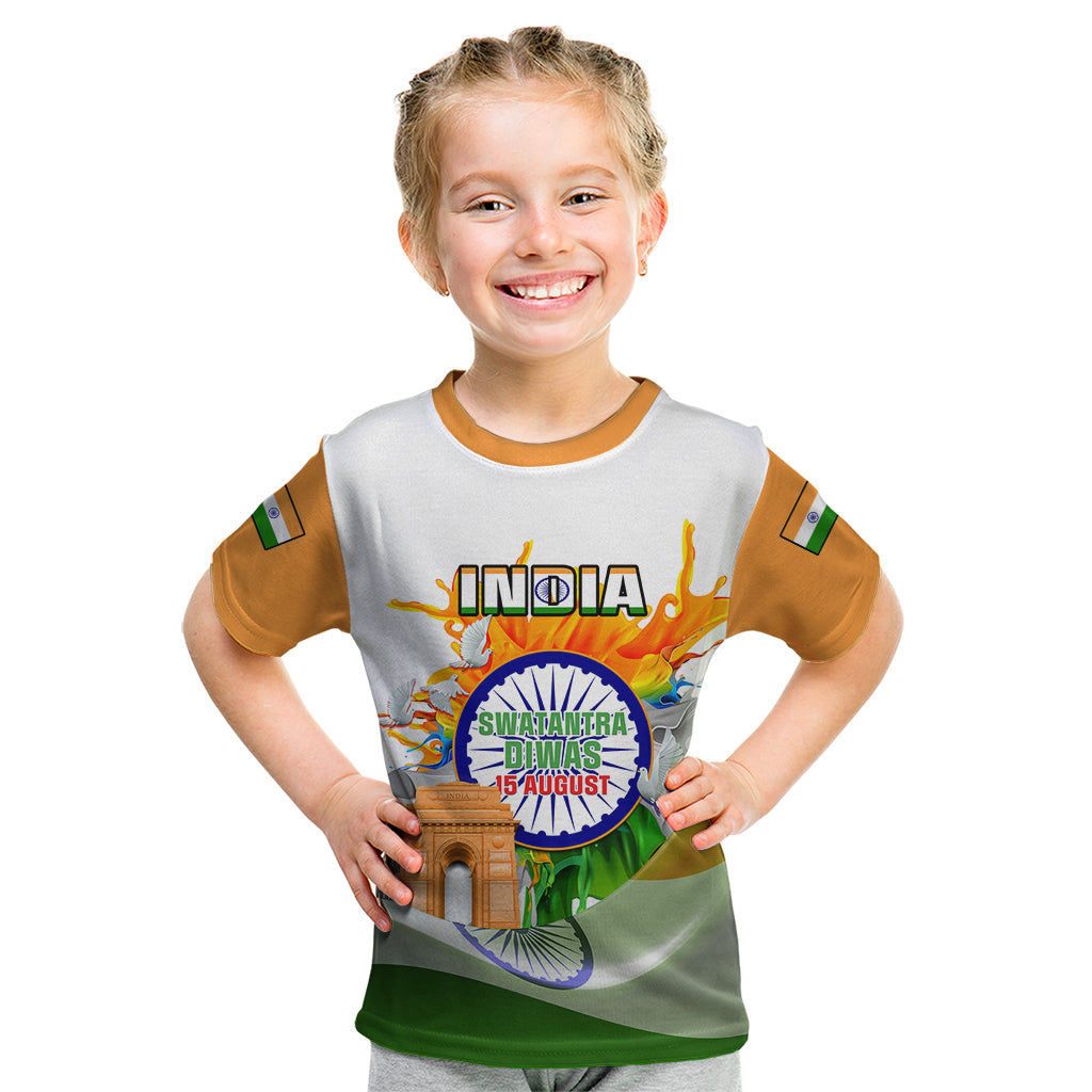 India Kid T Shirt Swatantra Diwas Happy Indian Independence Day - Wonder Print Shop