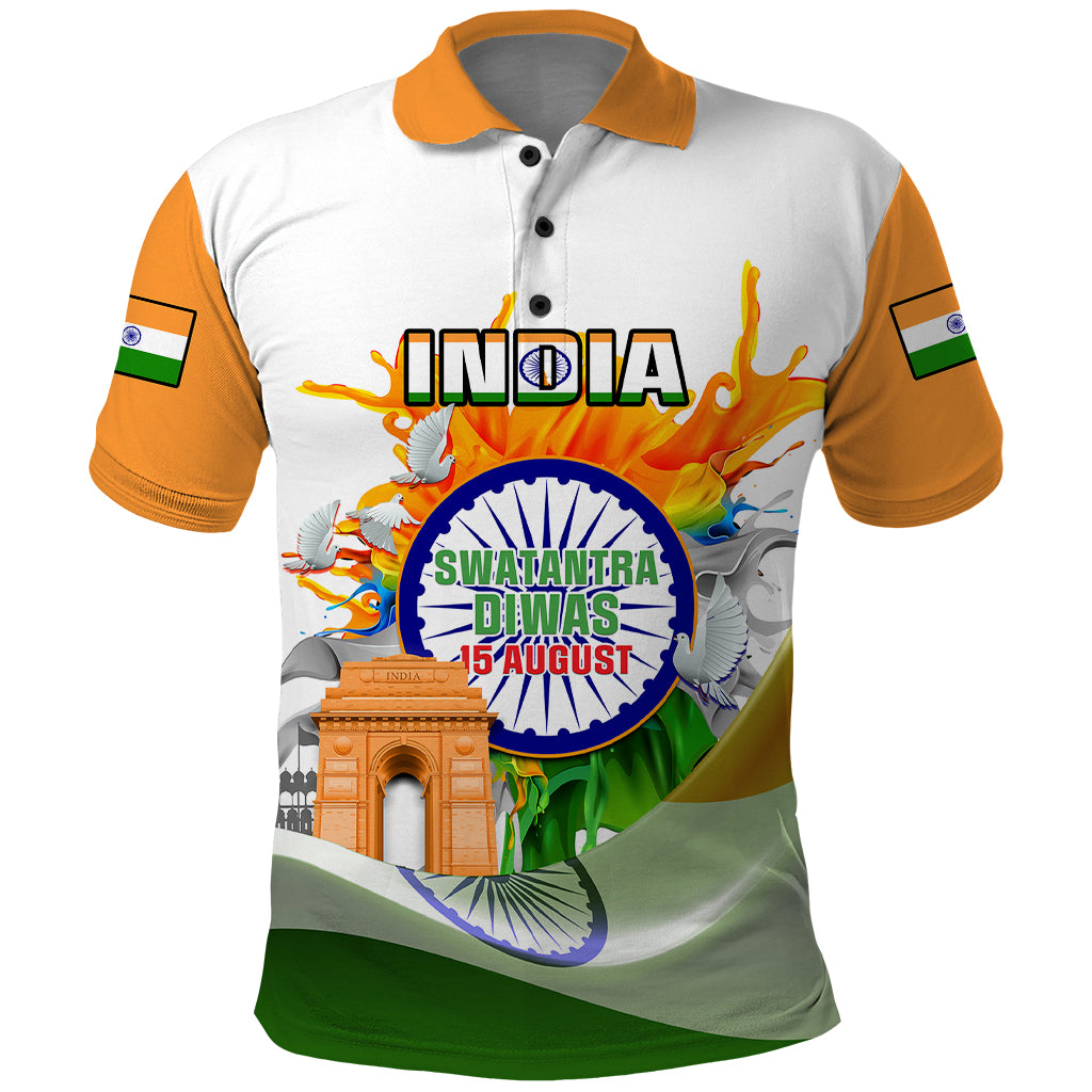 India Polo Shirt Swatantra Diwas Happy Indian Independence Day - Wonder Print Shop