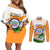 Custom India Couples Matching Off Shoulder Short Dress and Long Sleeve Button Shirts Swatantra Diwas Happy Indian Independence Day - Wonder Print Shop