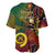 Vanuatu and Australia Baseball Jersey Vanuatuan Polynesian Mix Aussie Aboriginal Art - Wonder Print Shop