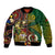 Vanuatu and Australia Bomber Jacket Vanuatuan Polynesian Mix Aussie Aboriginal Art - Wonder Print Shop