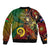 Vanuatu and Australia Bomber Jacket Vanuatuan Polynesian Mix Aussie Aboriginal Art - Wonder Print Shop