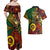 Vanuatu and Australia Couples Matching Off Shoulder Maxi Dress and Hawaiian Shirt Vanuatuan Polynesian Mix Aussie Aboriginal Art - Wonder Print Shop