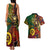 Vanuatu and Australia Couples Matching Tank Maxi Dress And Hawaiian Shirt Vanuatuan Polynesian Mix Aussie Aboriginal Art - Wonder Print Shop