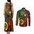 Vanuatu and Australia Couples Matching Tank Maxi Dress and Long Sleeve Button Shirts Vanuatuan Polynesian Mix Aussie Aboriginal Art - Wonder Print Shop