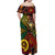 Vanuatu and Australia Off Shoulder Maxi Dress Vanuatuan Polynesian Mix Aussie Aboriginal Art - Wonder Print Shop