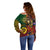 Vanuatu and Australia Off Shoulder Sweater Vanuatuan Polynesian Mix Aussie Aboriginal Art - Wonder Print Shop