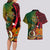 Vanuatu and Papua New Guinea Couples Matching Long Sleeve Bodycon Dress and Hawaiian Shirt Vanuatuan With PNG Polynesian Pattern - Wonder Print Shop