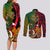 Vanuatu and Papua New Guinea Couples Matching Long Sleeve Bodycon Dress and Long Sleeve Button Shirts Vanuatuan With PNG Polynesian Pattern - Wonder Print Shop