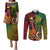 Vanuatu and Papua New Guinea Couples Matching Puletasi Dress and Long Sleeve Button Shirts Vanuatuan With PNG Polynesian Pattern - Wonder Print Shop