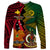 Vanuatu and Papua New Guinea Long Sleeve Shirt Vanuatuan With PNG Polynesian Pattern - Wonder Print Shop