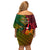 Vanuatu and Papua New Guinea Off Shoulder Short Dress Vanuatuan With PNG Polynesian Pattern - Wonder Print Shop