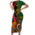 Vanuatu and Papua New Guinea Short Sleeve Bodycon Dress Vanuatuan With PNG Polynesian Pattern - Wonder Print Shop