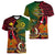 Vanuatu and Papua New Guinea Women V Neck T Shirt Vanuatuan With PNG Polynesian Pattern - Wonder Print Shop