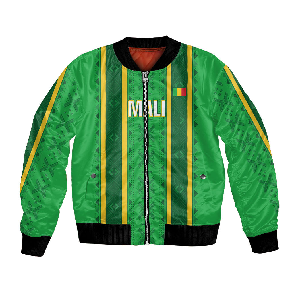 Mali Basketball Custom Bomber Jacket Mud Cloth Bogolan Pattern