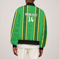 Mali Basketball Custom Bomber Jacket Mud Cloth Bogolan Pattern