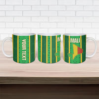 Mali Basketball Custom Ceramic Mug Mud Cloth Bogolan Pattern