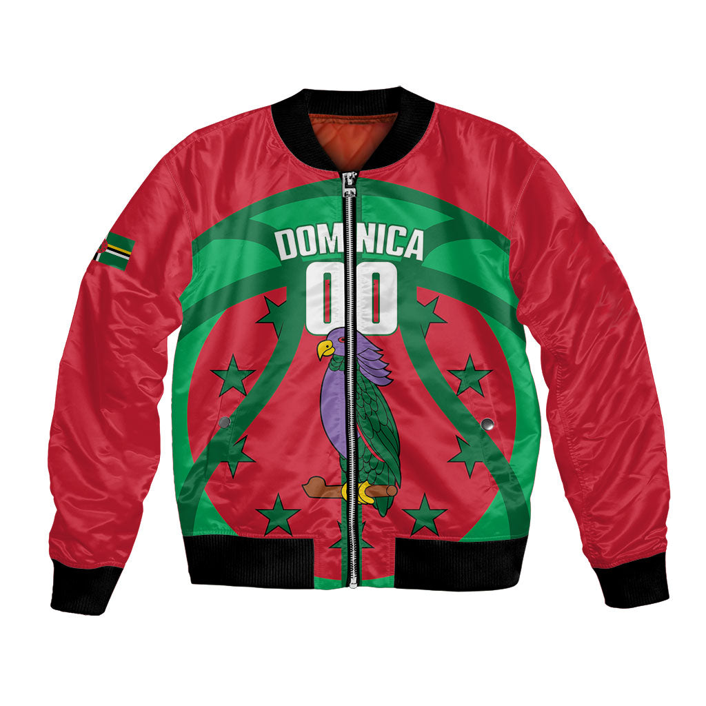 Dominica Basketball Custom Bomber Jacket Sisserou Parrot Sporty Style