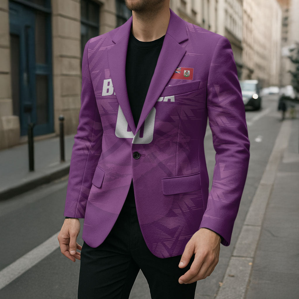 Bermuda Basketball Custom Blazer Bermudian Map Sporty Style