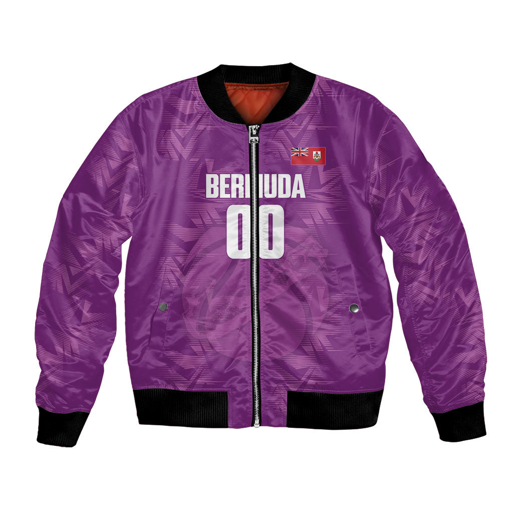 Bermuda Basketball Custom Bomber Jacket Bermudian Map Sporty Style