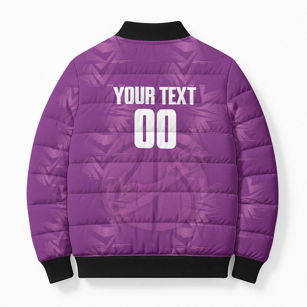Bermuda Basketball Custom Bomber Puffer Jacket Bermudian Map Sporty Style