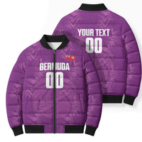 Bermuda Basketball Custom Bomber Puffer Jacket Bermudian Map Sporty Style