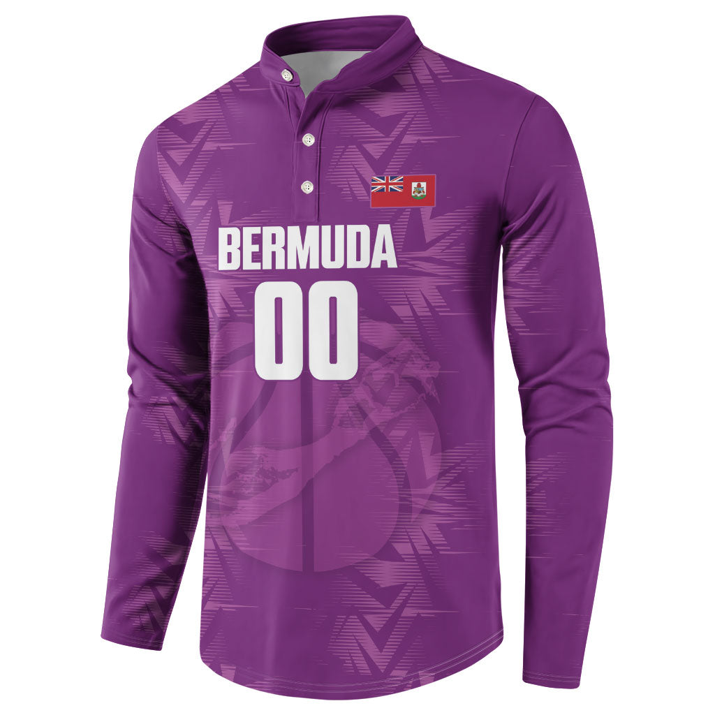 Bermuda Basketball Custom Button Sweatshirt Bermudian Map Sporty Style