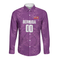 Bermuda Basketball Custom Long Sleeve Button Shirt Bermudian Map Sporty Style