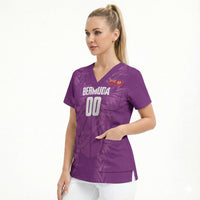 Bermuda Basketball Custom Scrub Top Bermudian Map Sporty Style