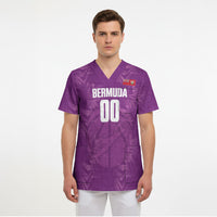 Bermuda Basketball Custom Scrub Top Bermudian Map Sporty Style