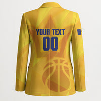 Barbados Basketball Custom Blazer Barbadian Trident Yellow Version
