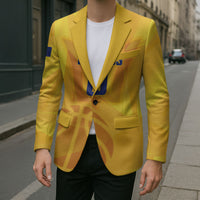 Barbados Basketball Custom Blazer Barbadian Trident Yellow Version
