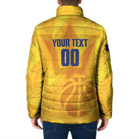 Barbados Basketball Custom Padded Jacket Barbadian Trident Yellow Version