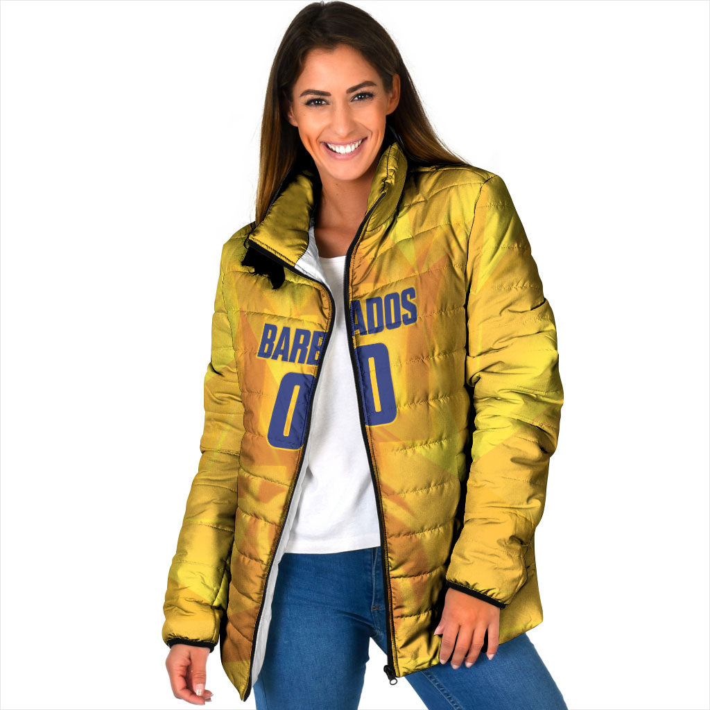 Barbados Basketball Custom Padded Jacket Barbadian Trident Yellow Version