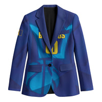 Barbados Basketball Custom Blazer Barbadian Trident Blue Version