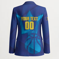 Barbados Basketball Custom Blazer Barbadian Trident Blue Version