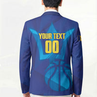 Barbados Basketball Custom Blazer Barbadian Trident Blue Version