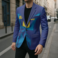 Barbados Basketball Custom Blazer Barbadian Trident Blue Version