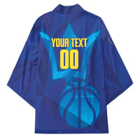 Barbados Basketball Custom Kimono Barbadian Trident Blue Version