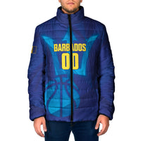 Barbados Basketball Custom Padded Jacket Barbadian Trident Blue Version
