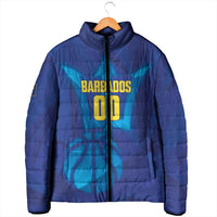 Barbados Basketball Custom Padded Jacket Barbadian Trident Blue Version
