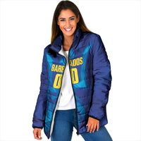 Barbados Basketball Custom Padded Jacket Barbadian Trident Blue Version