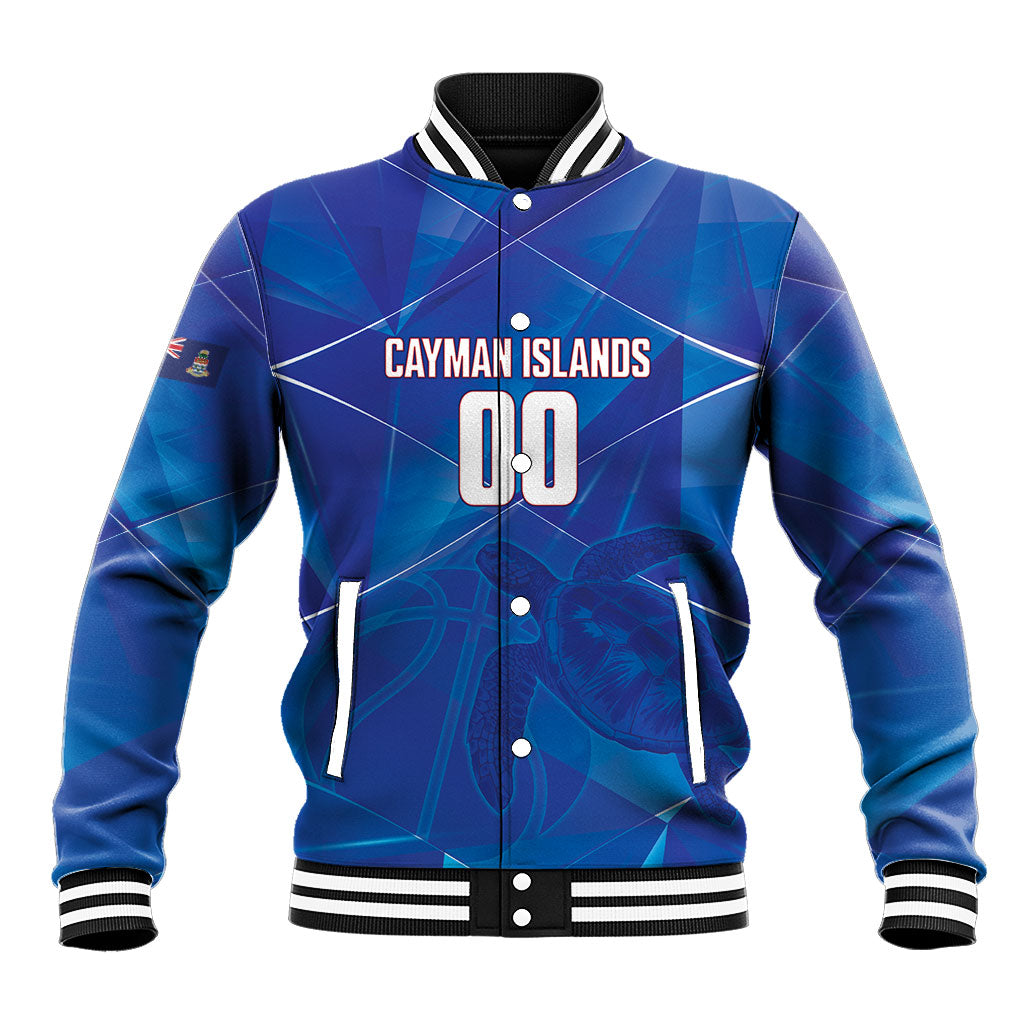 Cayman Islands Basketball Custom Baseball Jacket Sea Turtle Sporty Style