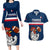 France Rugby Couples Matching Long Sleeve Bodycon Dress and Hawaiian Shirt World Cup Allez Les Bleus 2023 Mascot - Wonder Print Shop