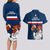 France Rugby Couples Matching Long Sleeve Bodycon Dress and Hawaiian Shirt World Cup Allez Les Bleus 2023 Mascot - Wonder Print Shop